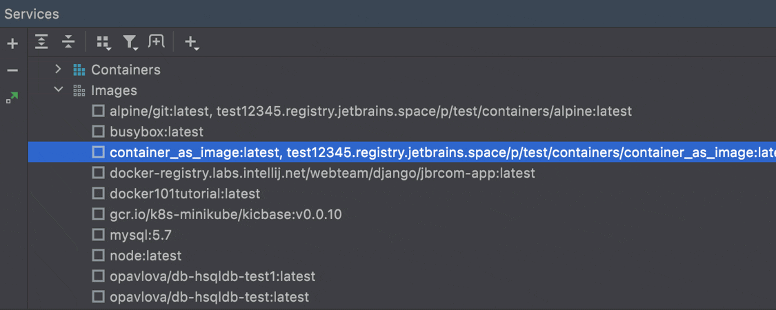 Push images from the registry