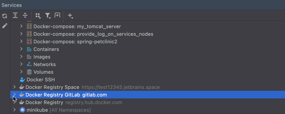 Pull for images from the registry