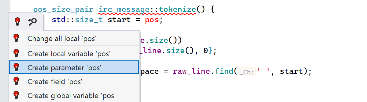 Create parameter